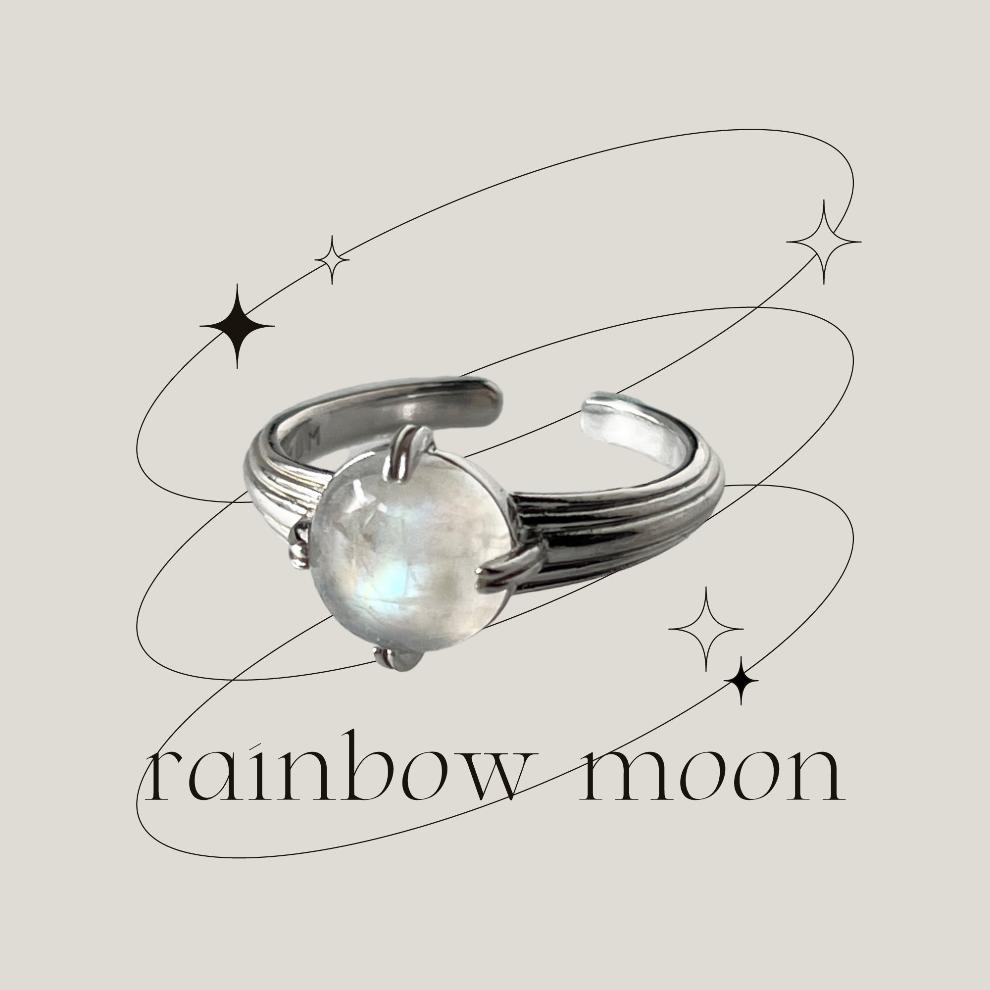 rainbow moon stone ] croissant silver – POMUM&ARTS
