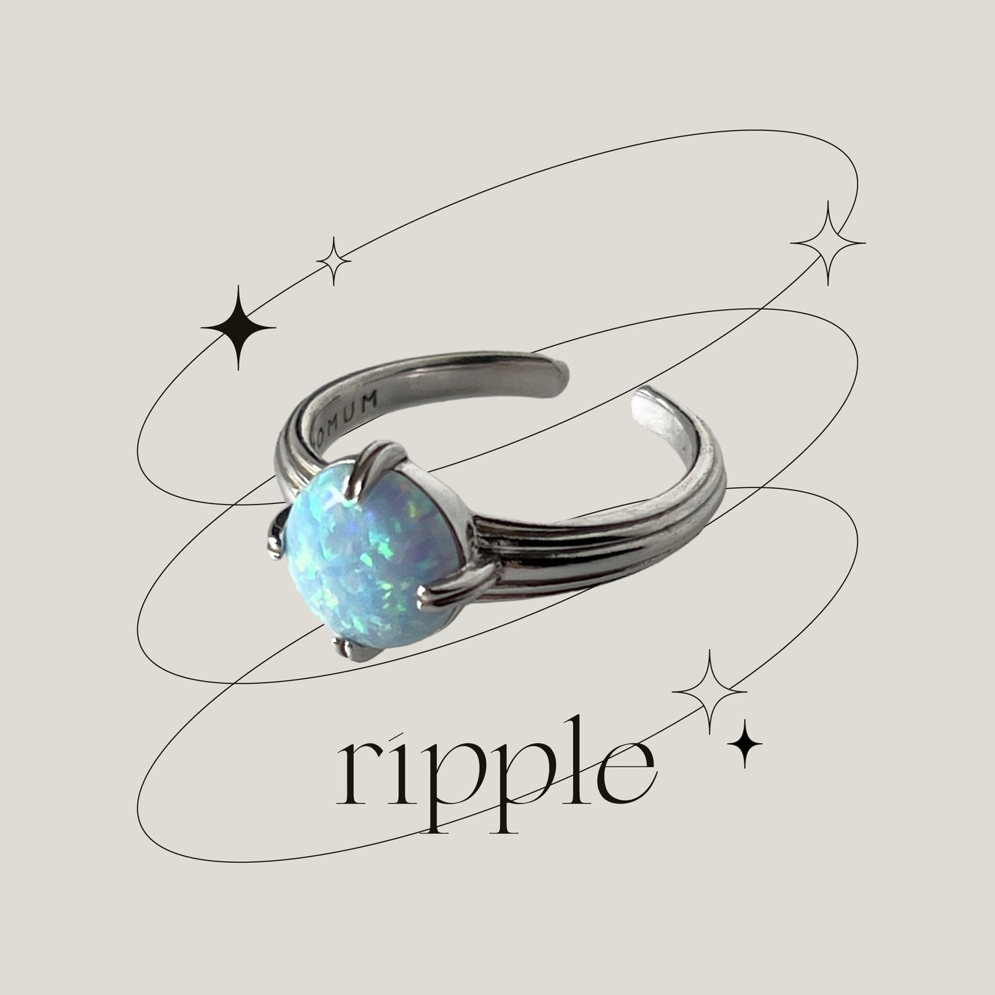 [ ripple ] croissant silver