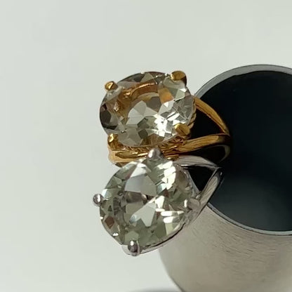 [ green amethyst  ] reine -pinky gold