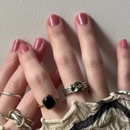 [ black amber ] trois silver