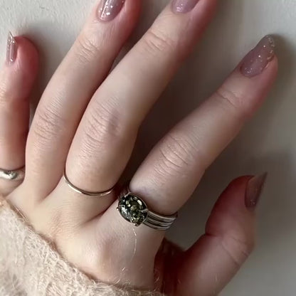 [ black amber ] trois silver