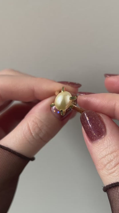 [ vintage pearl ] classic gold [ free size ]