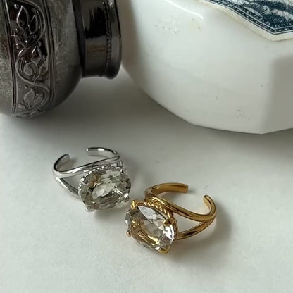 [ green amethyst  ] reine -pinky gold