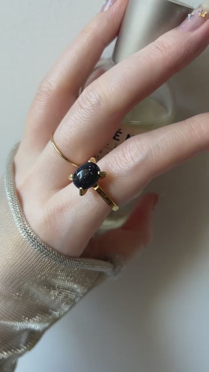 [ blue gold stone ] classic gold [ free size ]