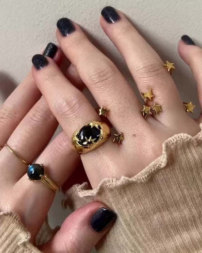 [ blue labradorite ] twinkle ring gold