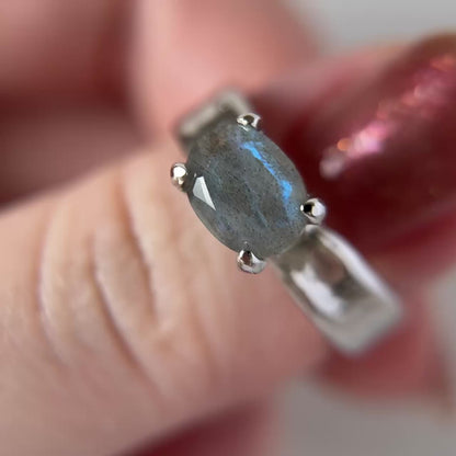 [ labradorite ] um silver ring [ free size ]
