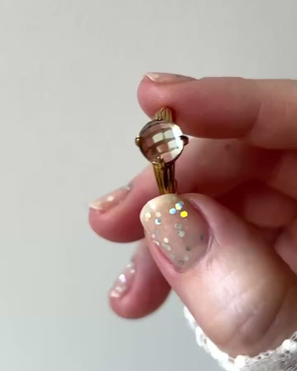 [ green amethyst (multi-faceted) ] croissant gold