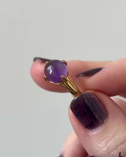 [ amethyst ] croissant gold