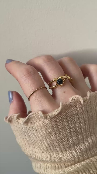 [ blue labradorite ] sirius gold [ free size ]