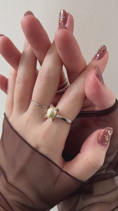 [ vintage pearl ] classic silver [ free size ]