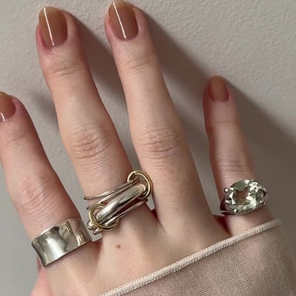 [ green amethyst  ] reine -pinky silver