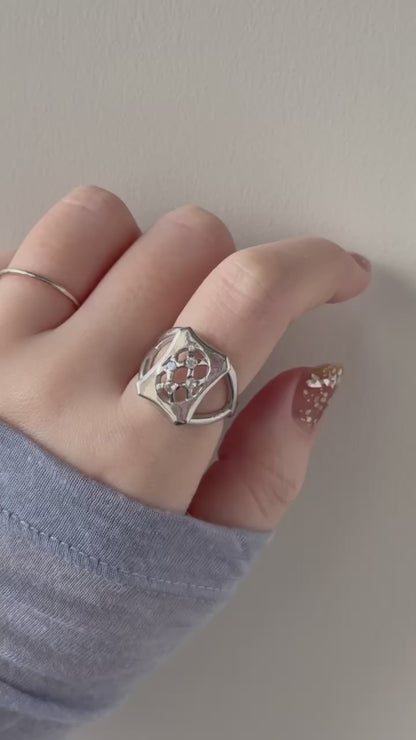 [ moon stone ] apple pie silver [ free size ]