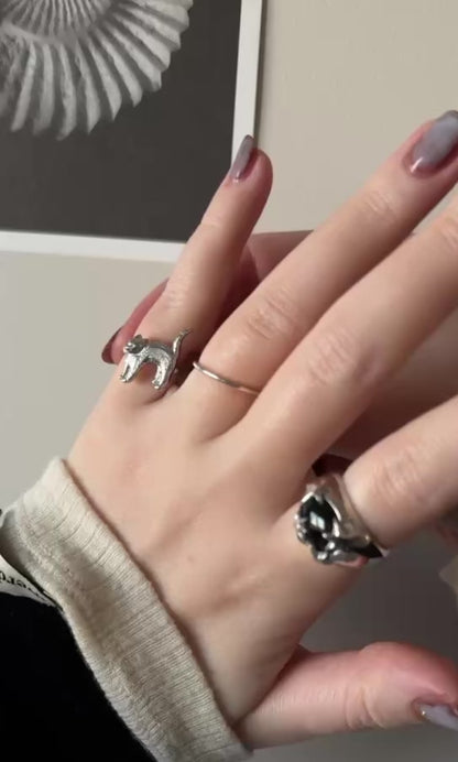 [ silver ] cat pinky [ free size ]