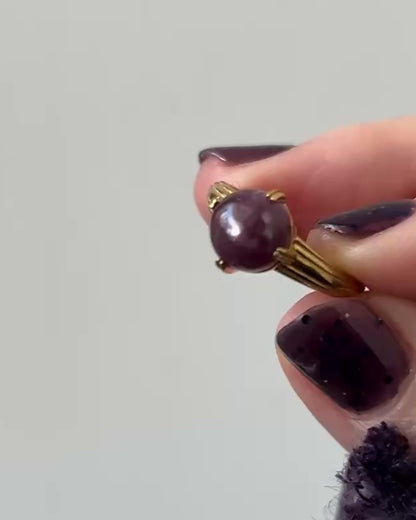 [ lepidolite ] croissant gold