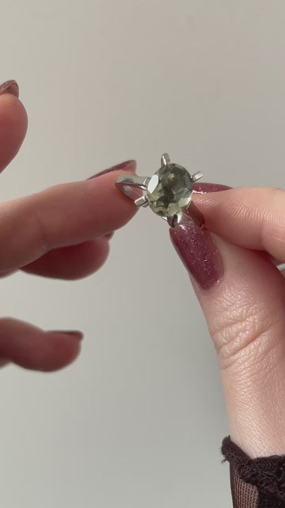 [ green amethyst ] classic silver