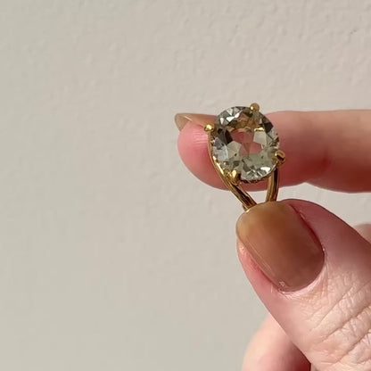 [ green amethyst  ] reine -pinky gold