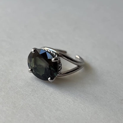 [ moss green glass ] reine -pinky silver