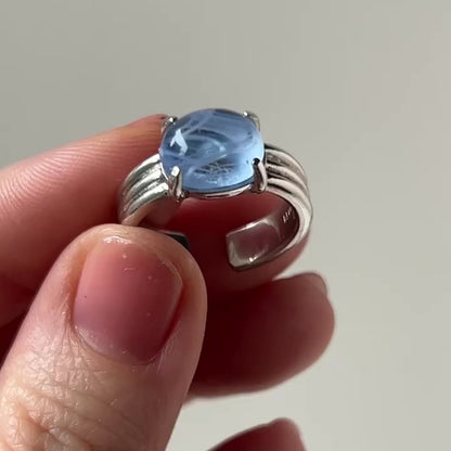 [ sapphire marble ] trois silver