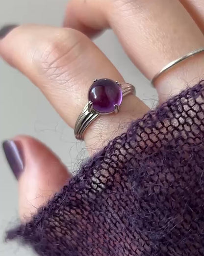 [ amethyst ] croissant silver