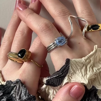 [ sapphire marble ] trois silver