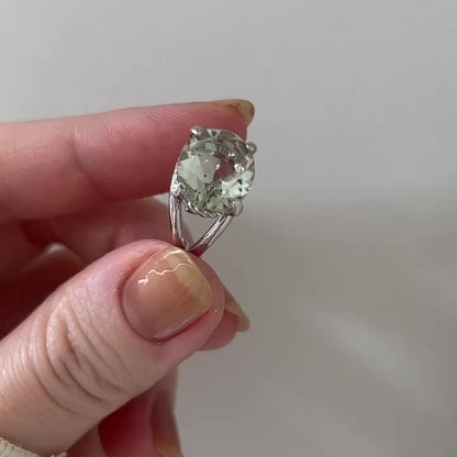 [ green amethyst  ] reine -pinky silver