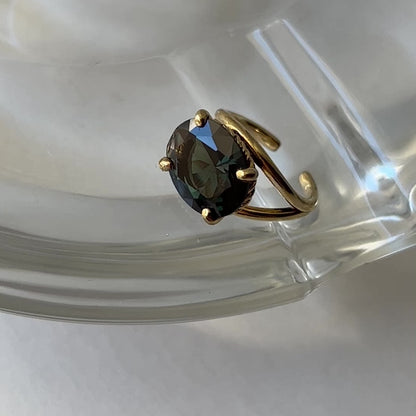 [ moss green glass ] reine -pinky gold