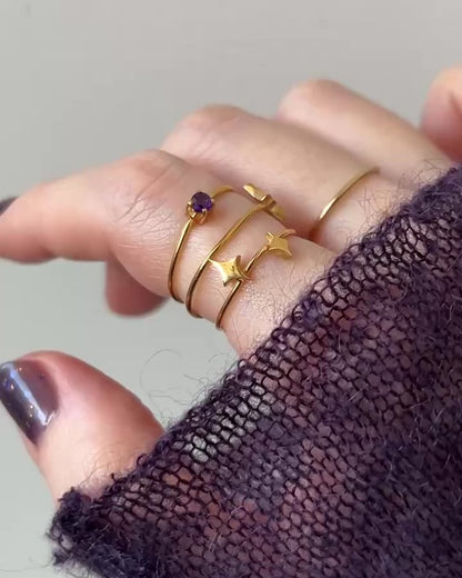 [ amethyst ] procyon gold [ free size ]