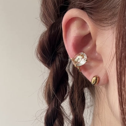 [ glow ] GEM ear cuff gold [ free size ]