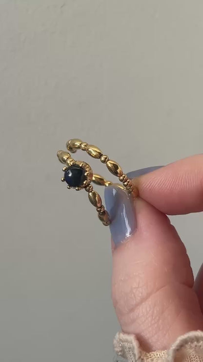 [ blue labradorite ] sirius gold [ free size ]