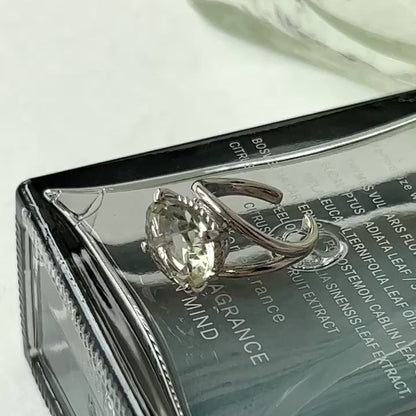 [ green amethyst  ] reine -pinky silver