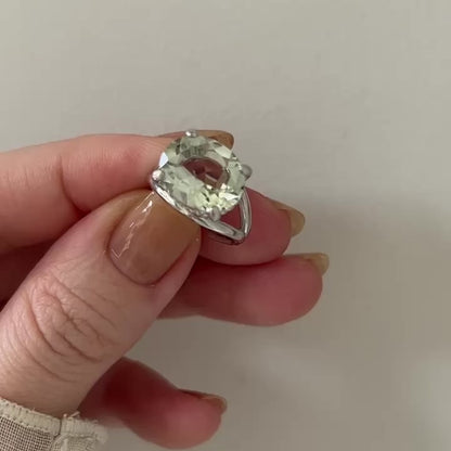 [ green amethyst  ] reine -pinky silver