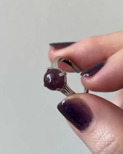 [ lepidolite ] croissant silver