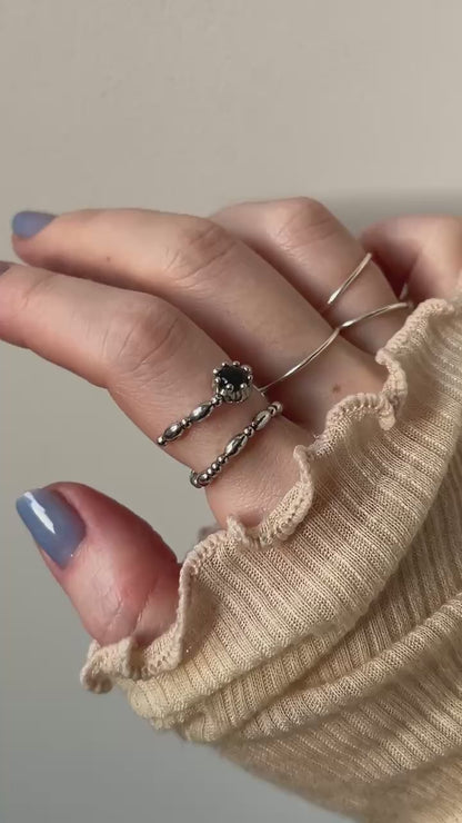 [ blue labradorite ] sirius silver [ free size ]