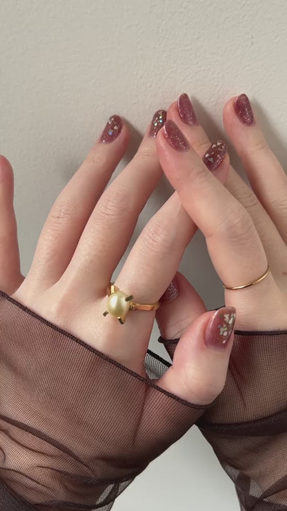 [ vintage pearl ] classic gold [ free size ]