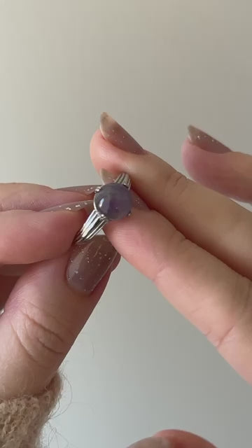 [ vine amethyst ] croissant silver