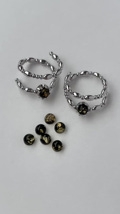[ black amber ] sirius silver