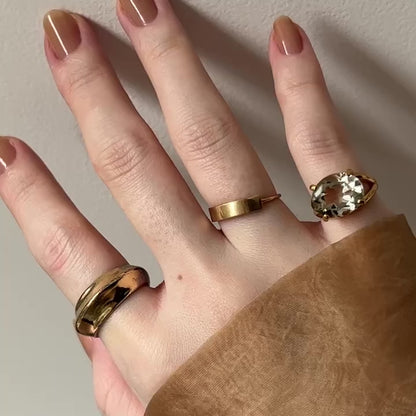 [ green amethyst  ] reine -pinky gold