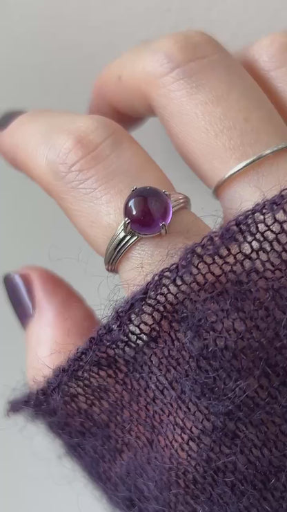 [ amethyst ] croissant silver