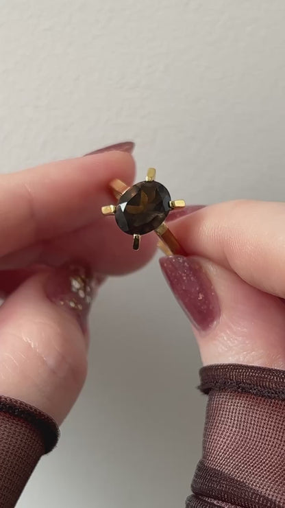 [ smoky quartz ] classic gold