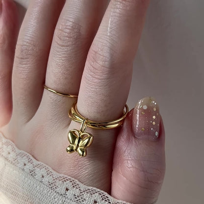[ papillon ] um motif ring gold