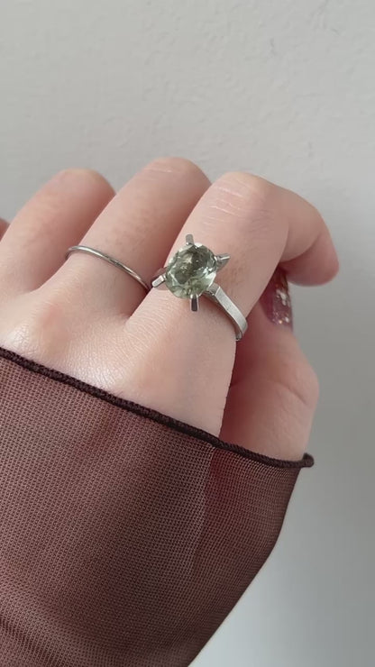 [ green amethyst ] classic silver