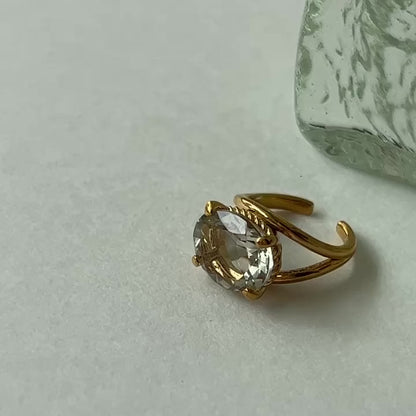 [ green amethyst  ] reine -pinky gold