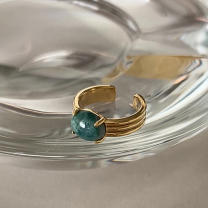 [ moss agate ] trois gold