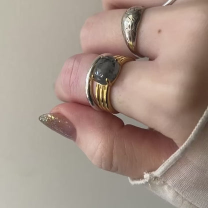 [ aventurine quartz ] trois gold