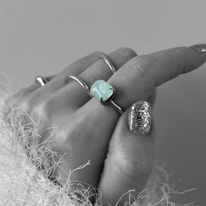 [ opal ] gem OCTAGON silver