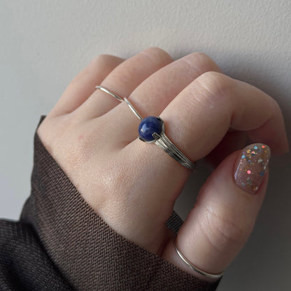 [ sodalite ] croissant silver
