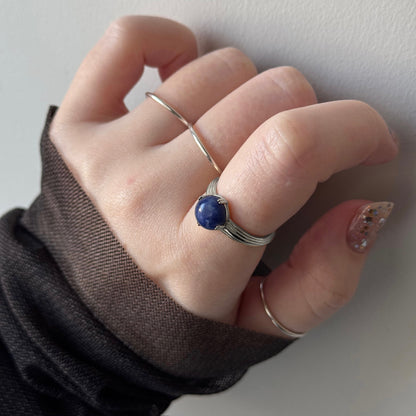 [ sodalite ] croissant silver