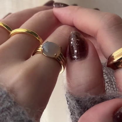 [ gray onyx ]  trois gold