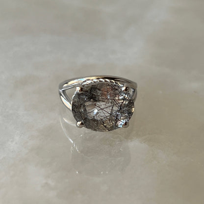 [ tourmaline quartz (clear) ] reine -pinky silver