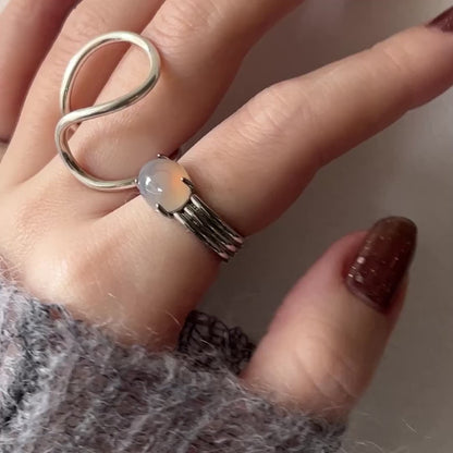 [ gray onyx ]  trois silver